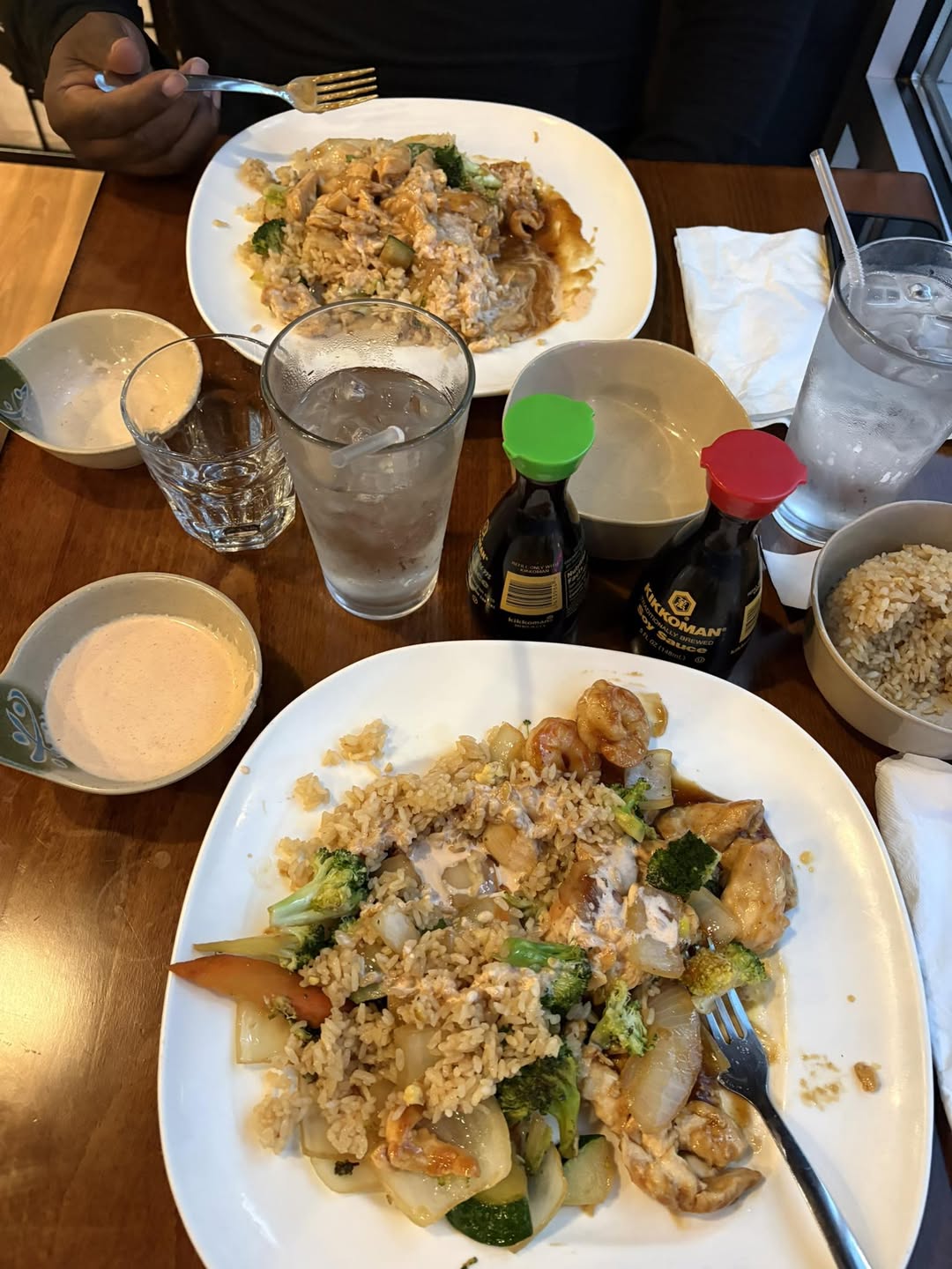 Spread of food at Ninki restaurant